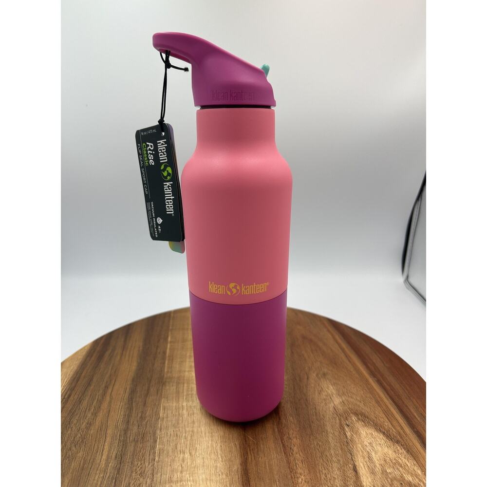 Klean Kanteen Rise Classic Water Bottle 16oz Ltd Edition Kaleidoscope Pink Straw
